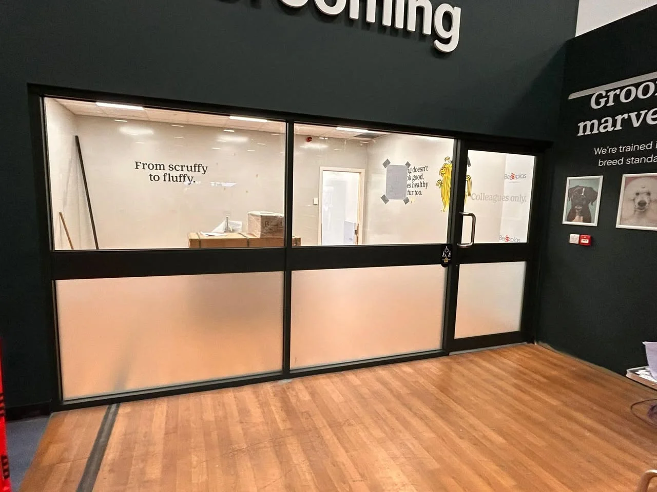 Shop front respraying, Manchester