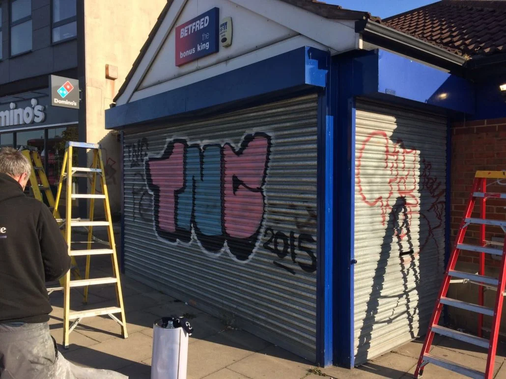 On-site paint spraying projects