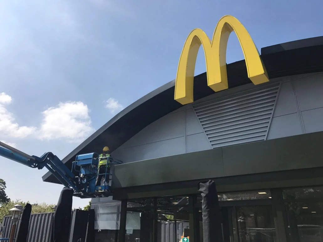 On-site paint spraying projects