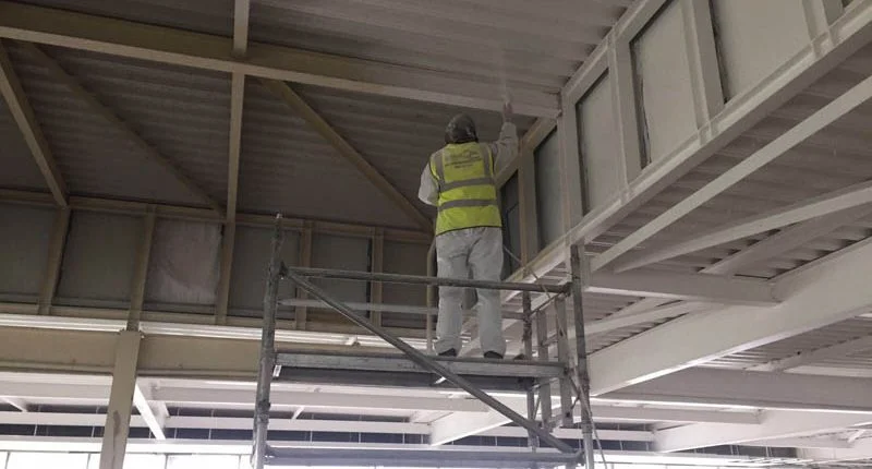 On-site paint spraying projects
